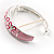 Pink Enamel Hinged Butterfly Bangle - view 3