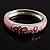 Pink Enamel Hinged Butterfly Bangle - view 4
