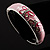 Pink Enamel Hinged Butterfly Bangle - view 7