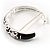 Black And White Enamel Hinged Butterfly Bangle - view 4