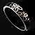 Black And White Enamel Hinged Butterfly Bangle - view 7