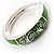 Green Enamel Hinged Butterfly Bangle - view 4