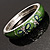 Green Enamel Hinged Butterfly Bangle - view 6