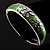 Green Enamel Hinged Butterfly Bangle - view 5