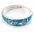 Light Blue Enamel Hinged Butterfly Bangle - view 2