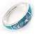 Light Blue Enamel Hinged Butterfly Bangle - view 3