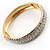 Gold Plated Clear Crystal Bangle Bracelet - view 3