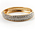 Gold Plated Clear Crystal Bangle Bracelet - view 2