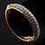 Gold Plated Clear Crystal Bangle Bracelet - view 7