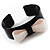 Black And White Plastic Bow Cuff Bangle - view 5