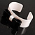 White And Black Plastic Bow Cuff Bangle - view 5