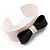 White And Black Plastic Bow Cuff Bangle - view 6