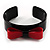 Black And Red Plastic Bow Cuff Bangle - view 3