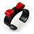 Black And Red Plastic Bow Cuff Bangle - view 5