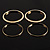 Smooth & Imitation Pearl Beaded Bangles - Set of 4 (Gold & Light Cream) - view 8