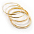 Smooth & Imitation Pearl Beaded Bangles - Set of 4 (Gold & Light Cream) - view 2