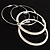 Smooth & Imitation Pearl Beaded Bangles - Set of 4 (Silver & Light Cream) - view 7
