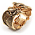 Antique Gold Lizard Hinged Bangle Bracelet - view 3