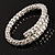Rope Style Flex Bangle Bracelet (Silver Tone)