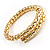 Rope Style Flex Bangle Bracelet (Gold Tone) - view 3