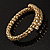 Rope Style Flex Bangle Bracelet (Gold Tone) - view 5