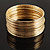Textured And Polished Metal Bangles- Set of 14 (Gold Tone) - view 7