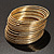 Textured And Polished Metal Bangles- Set of 14 (Gold Tone) - view 3