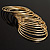 Textured And Polished Metal Bangles- Set of 14 (Gold Tone) - view 5
