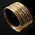 Textured And Polished Metal Bangles- Set of 14 (Gold Tone) - view 6