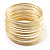 Textured And Polished Metal Bangles- Set of 14 (Gold Tone) - view 9