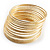 Textured And Polished Metal Bangles- Set of 14 (Gold Tone) - view 2