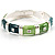 Green Crystal Segmental Hinged Bangle Bracelet (Silver Tone) - view 8