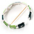 Green Crystal Segmental Hinged Bangle Bracelet (Silver Tone) - view 10