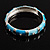 Sky Blue Crystal Segmental Hinged Bangle Bracelet (Silver Tone) - view 10