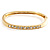 Gold Plated Crystal Classic Hinged Bangle - view 9