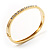 Gold Plated Crystal Classic Hinged Bangle - view 10