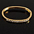 Gold Plated Crystal Classic Hinged Bangle