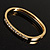 Gold Plated Crystal Classic Hinged Bangle - view 3