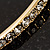 Gold Plated Crystal Classic Hinged Bangle - view 4