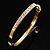 Gold Plated Crystal Classic Hinged Bangle - view 5