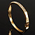 Gold Plated Crystal Classic Hinged Bangle - view 12