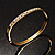 Gold Plated Crystal Classic Hinged Bangle - view 8