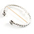 Twisted Crystal Hinged Bangle Bracelet (Silver Tone) - view 9