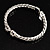 Twisted Crystal Hinged Bangle Bracelet (Silver Tone) - view 11