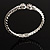 Twisted Crystal Hinged Bangle Bracelet (Silver Tone) - view 7