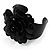 Stunning Black Rose Metal Cuff Bangle - view 5