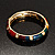 Gold Plated Multicoloured Crystal Enamel Bangle Bracelet - view 7