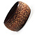 Wide Brown Etched Wooden Bangle - view 6