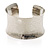 Silver Tone Wide Etched Cuff Bangle - view 4