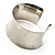 Silver Tone Wide Etched Cuff Bangle - view 7